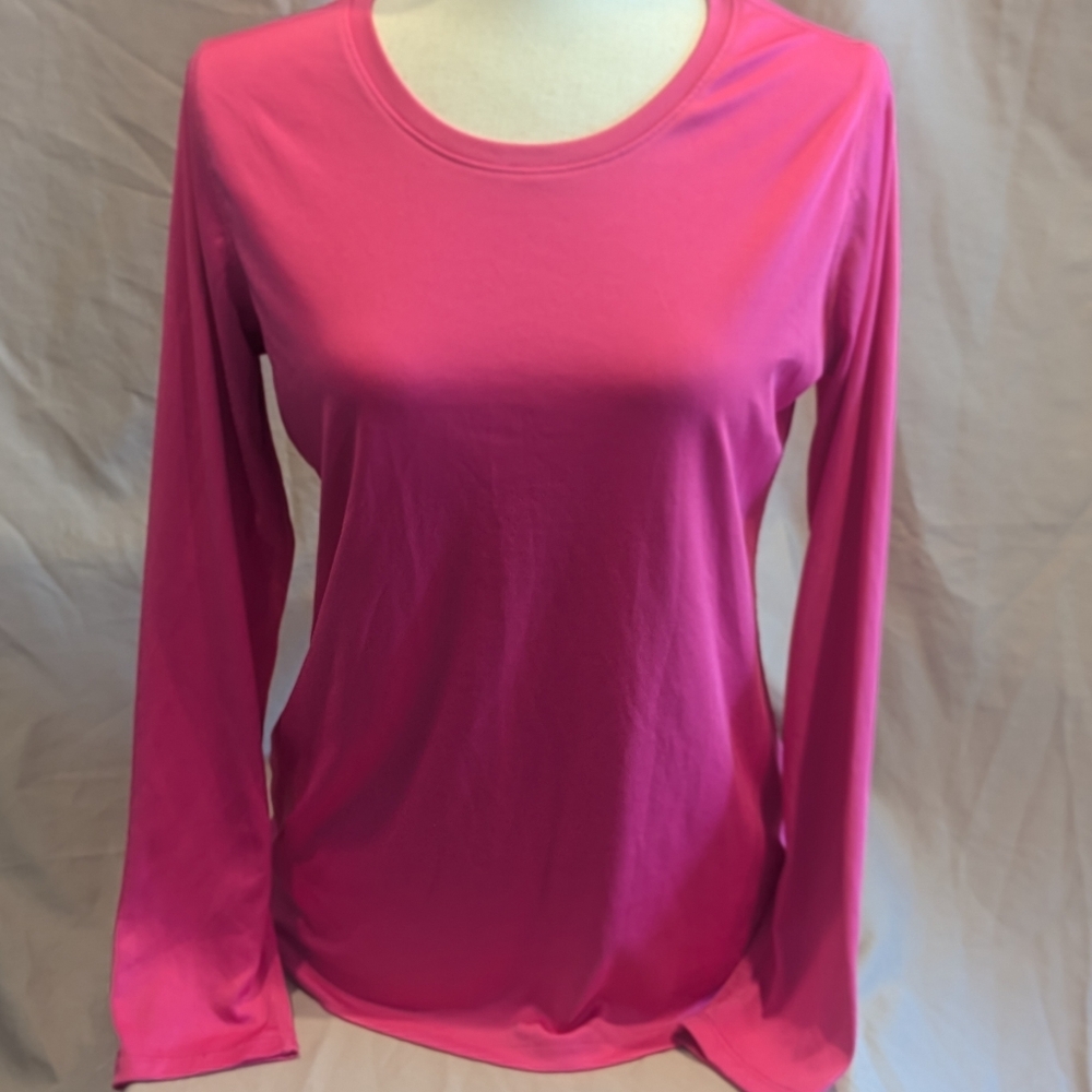 Hanes Women's Fuchsia Long Sleeve Tee